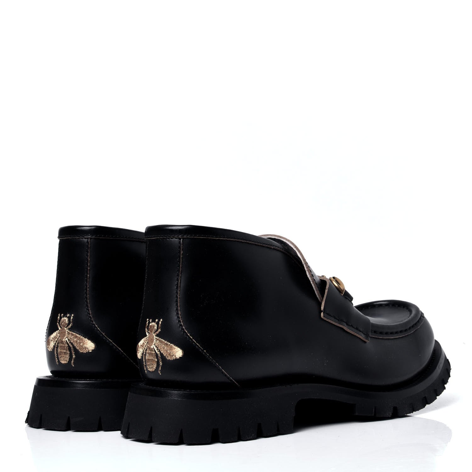 Gucci Cordovan Lux Mens Harald Horsebit Ankle Boots 9 Black 1 of 6