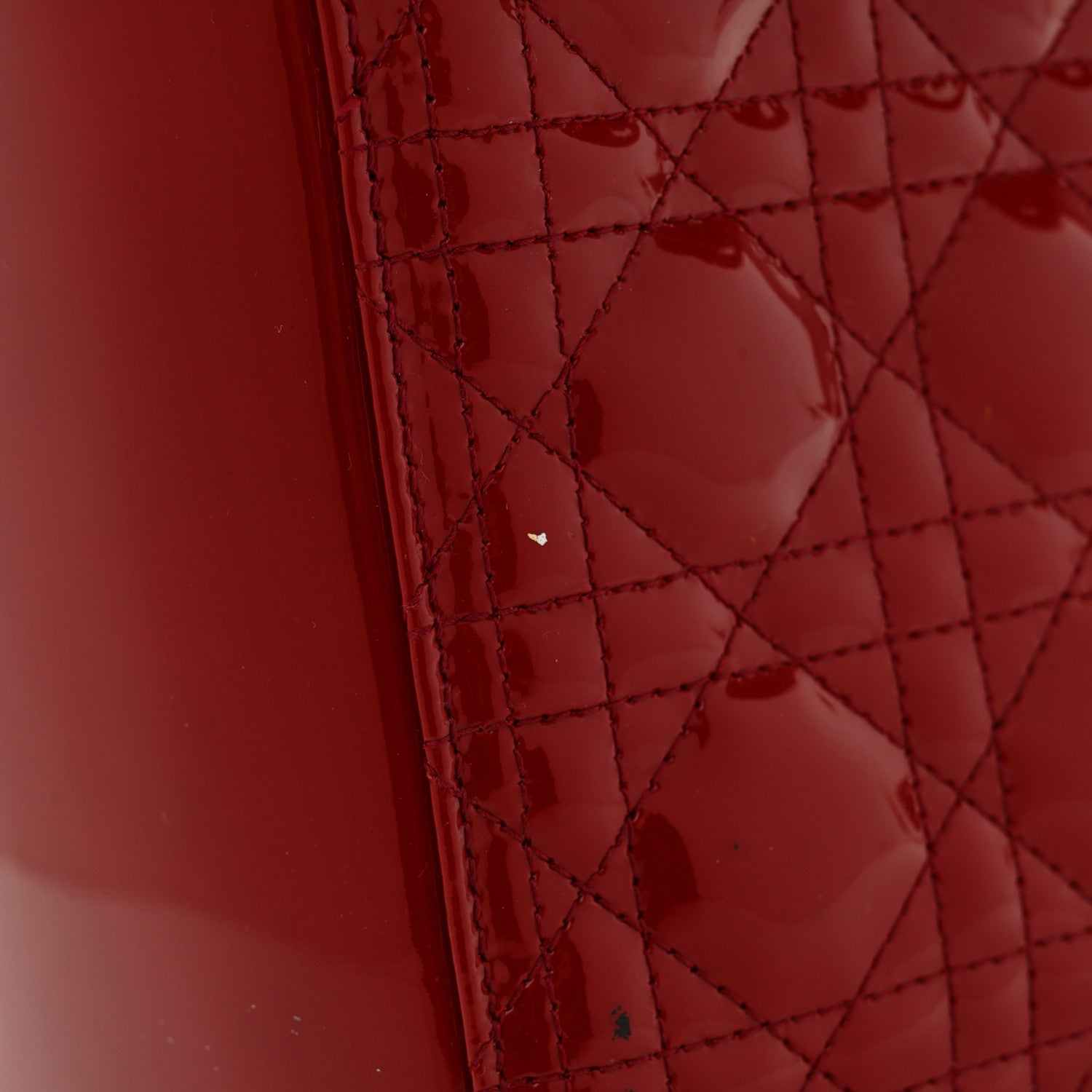 Christian Dior Patent Cannage Large Lady Dior Red 12 of 13