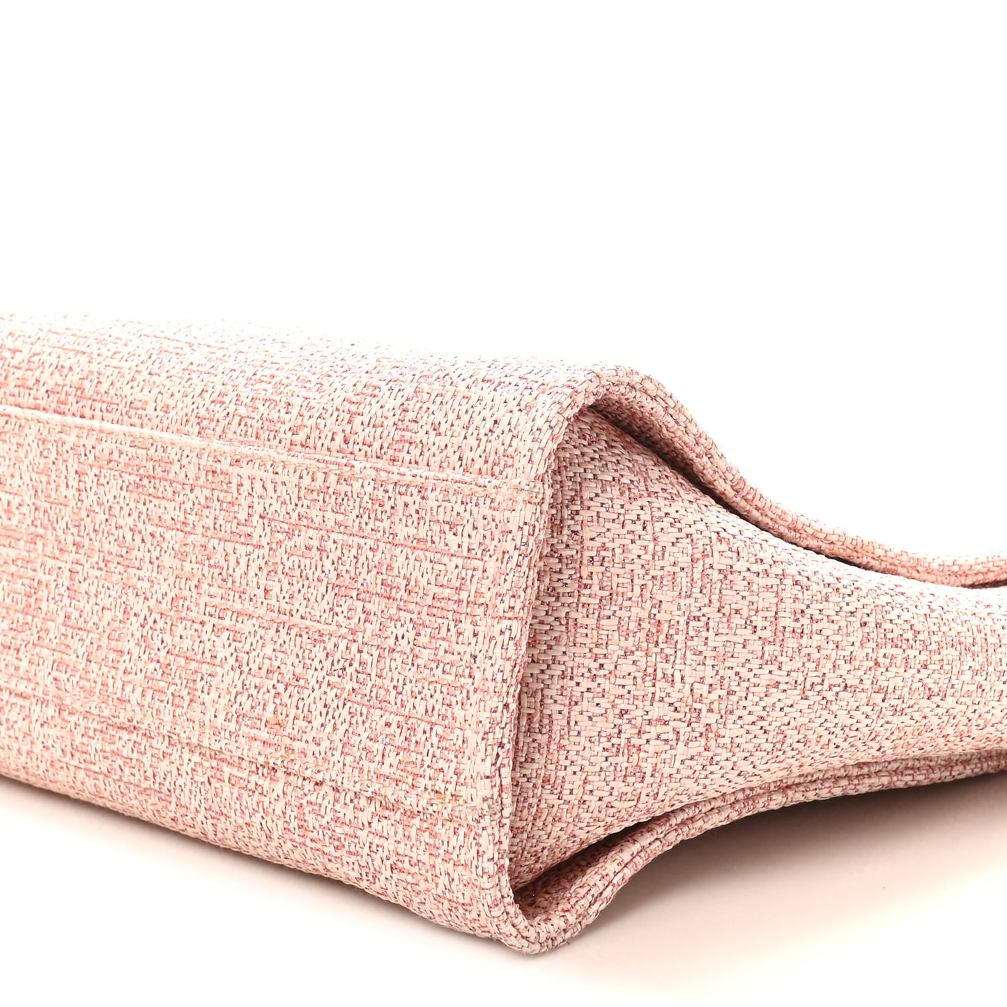 Lurex Boucle Small Deauville Tote Pink