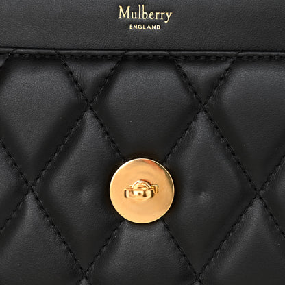 Mulberry Smooth Calfskin Quilted Small Darley Shoulder Bag Black 8 of 9