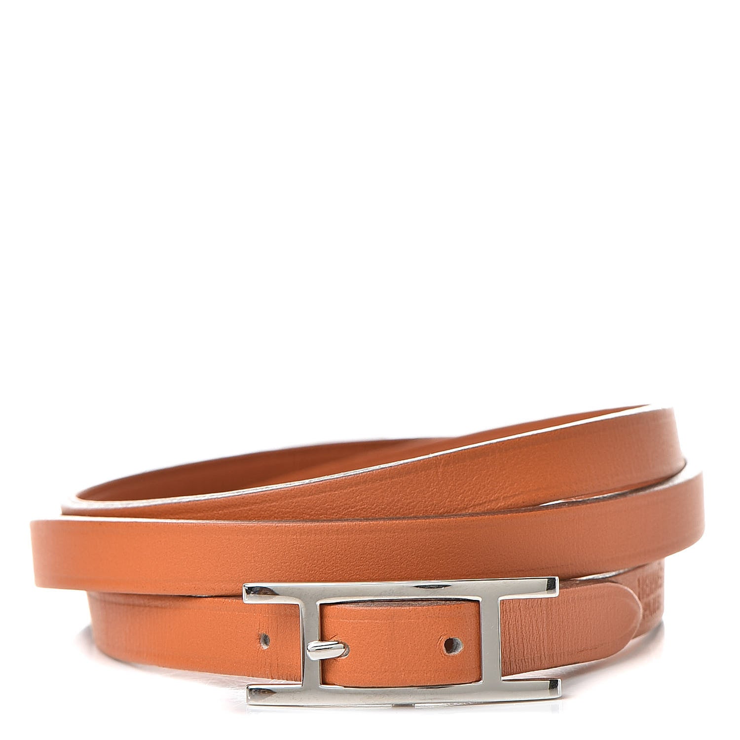 Hermes Swift Behapi Double Tour Bracelet M Orange 1 of 7