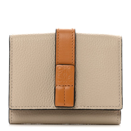 Loewe Grained Calfskin Anagram Embossed Trifold Wallet Light Oat Honey 1 of 9