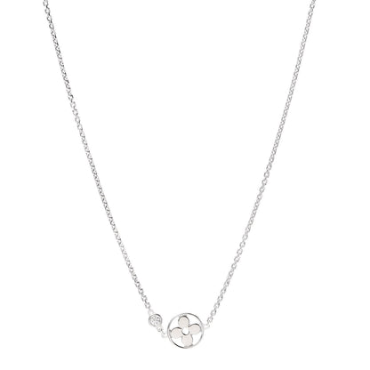 Louis Vuitton 18K White Gold Diamond Idylle Blossom Pendant Necklace 1 of 6