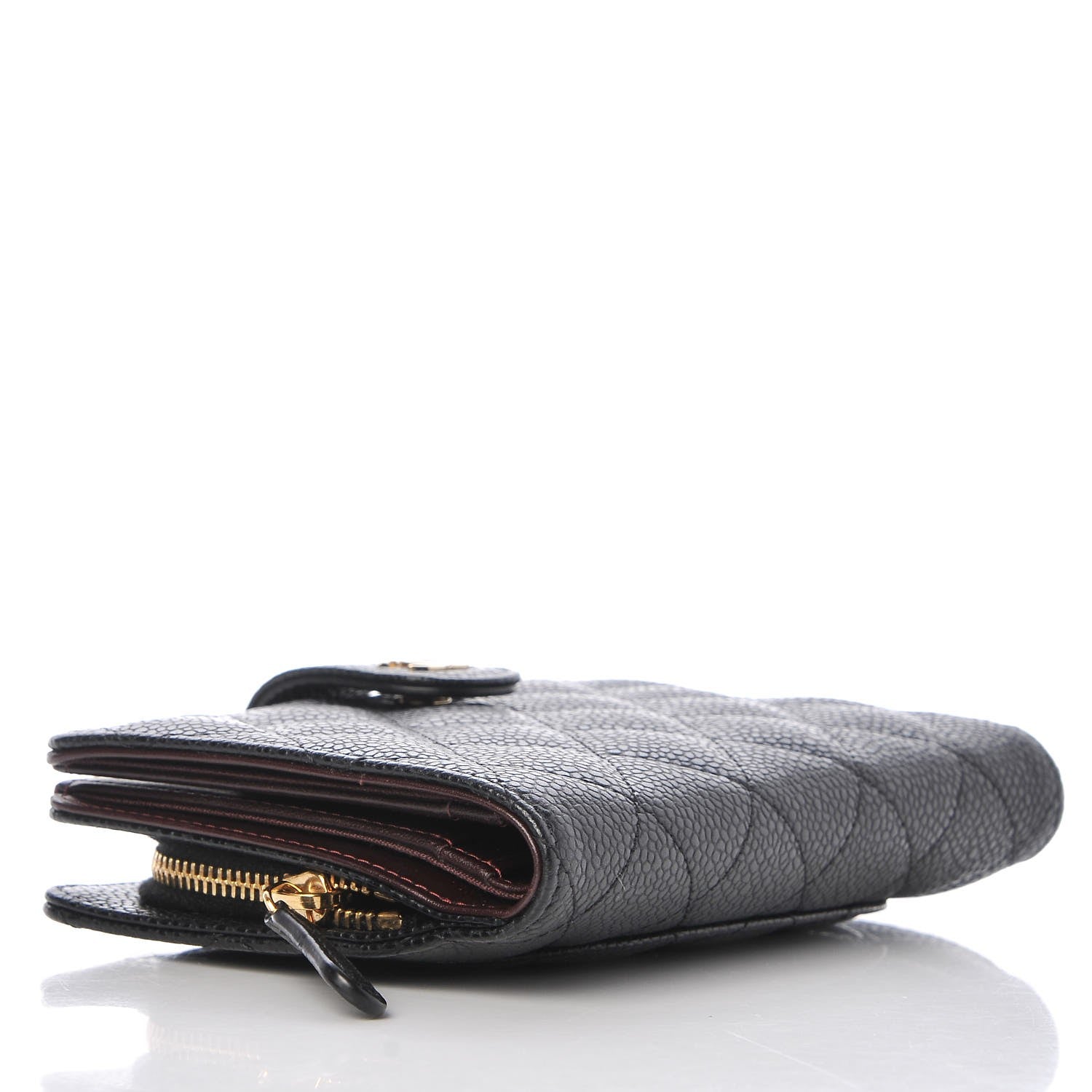 Chanel Caviar Quilted Zipped Pocket Wallet Black 4 of 8