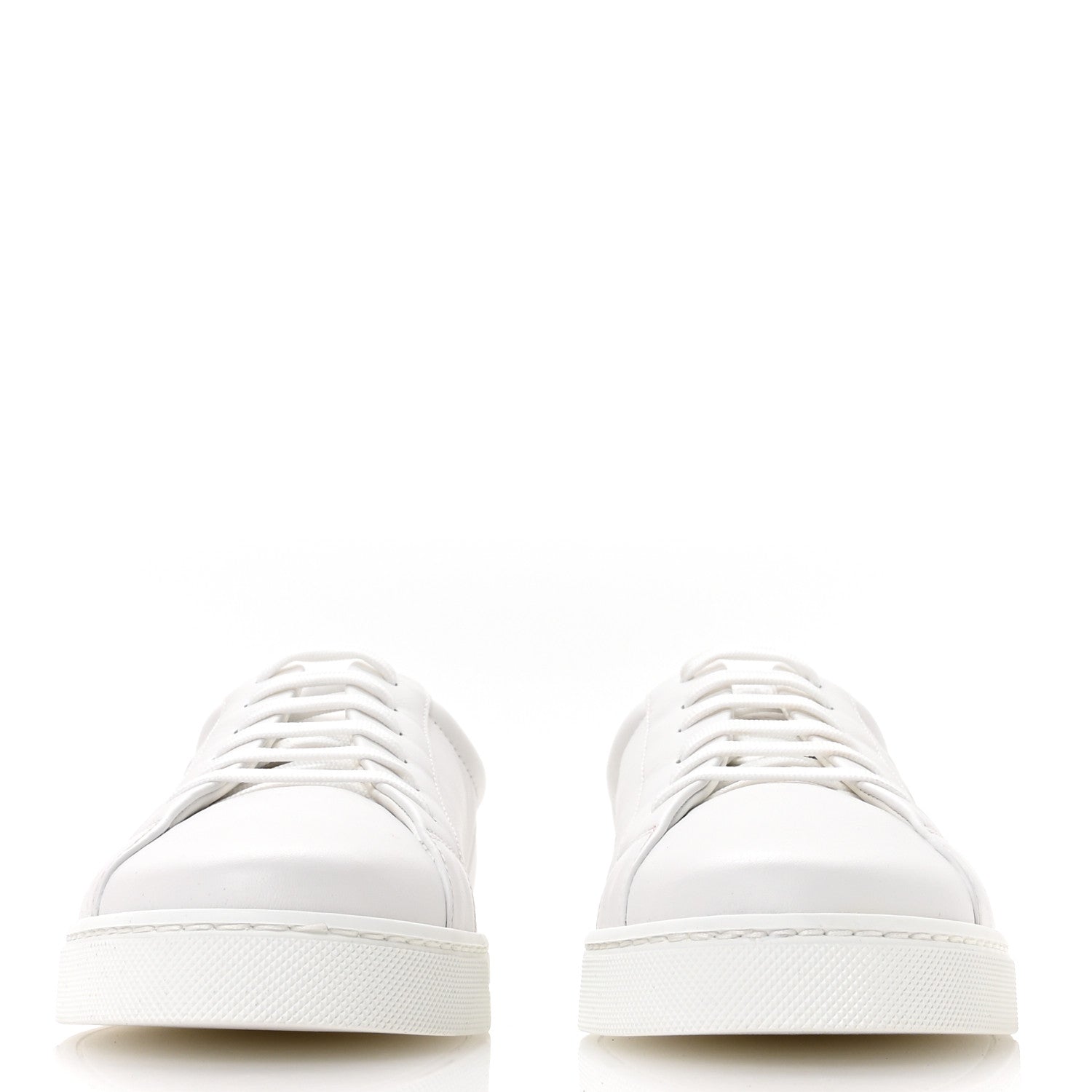 Fendi Vitello Karligraphy Embossed Low Top Sneakers 38.5 White 3 of 8