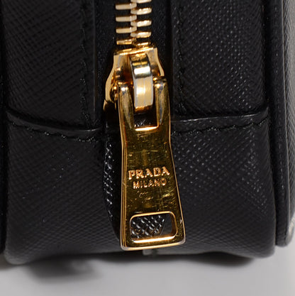 Prada Saffiano Mini Camera Crossbody Bag Nero Black 10 of 12