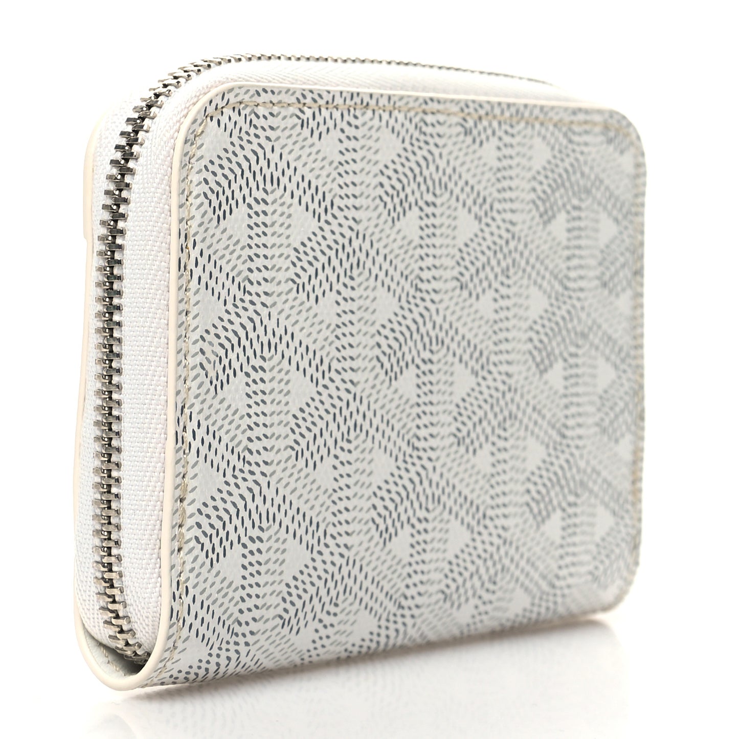 Goyardine Compact Wallet White