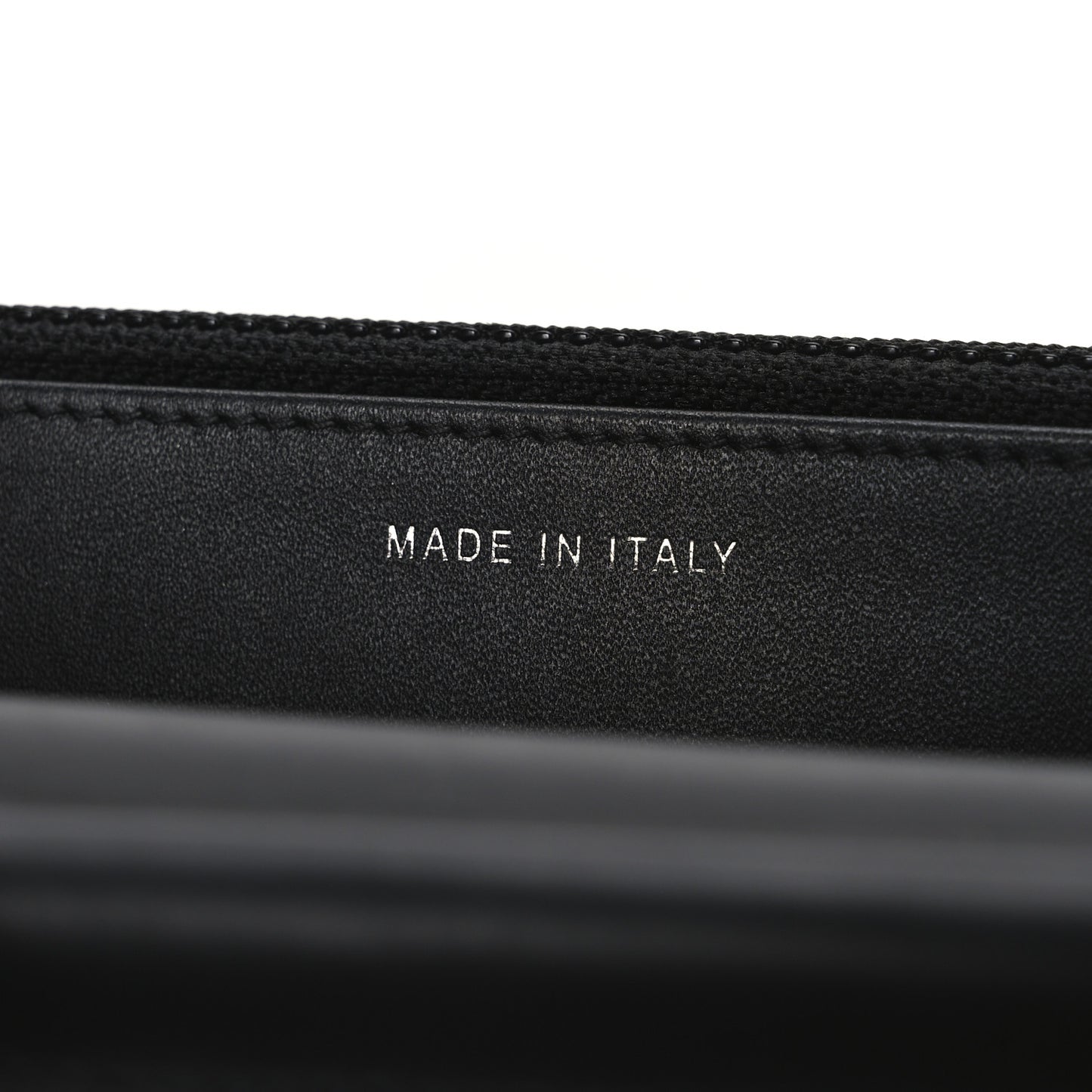 Patent Calfskin Quilted Boy Wallet On Chain WOC Black