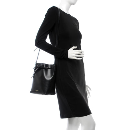 Mansur Gavriel Vegetable Tanned Calfskin Mini Bucket Bag Black Flamma 2 of 16
