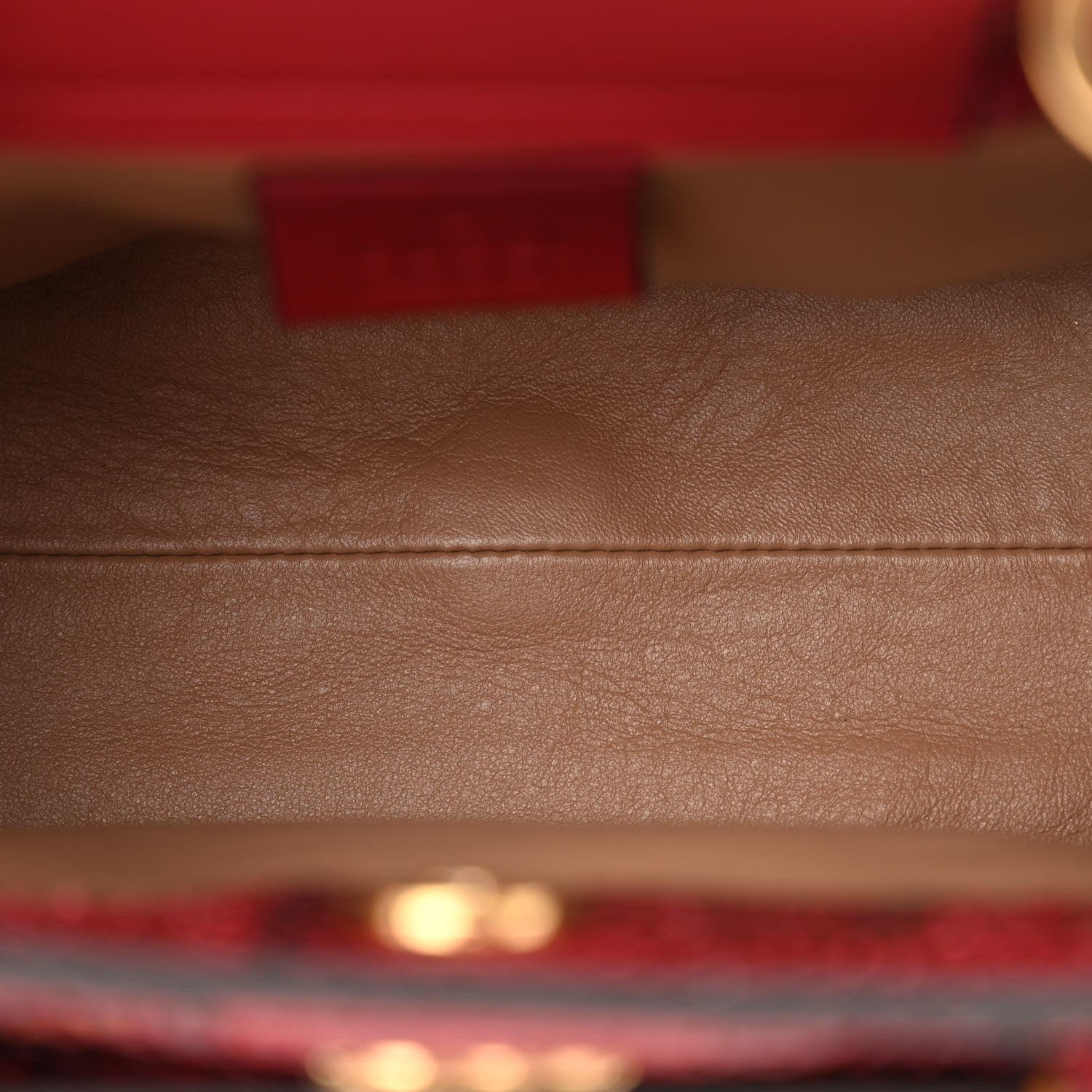 Gucci Snakeskin Mini Diana Tote Bag Red 5 of 9