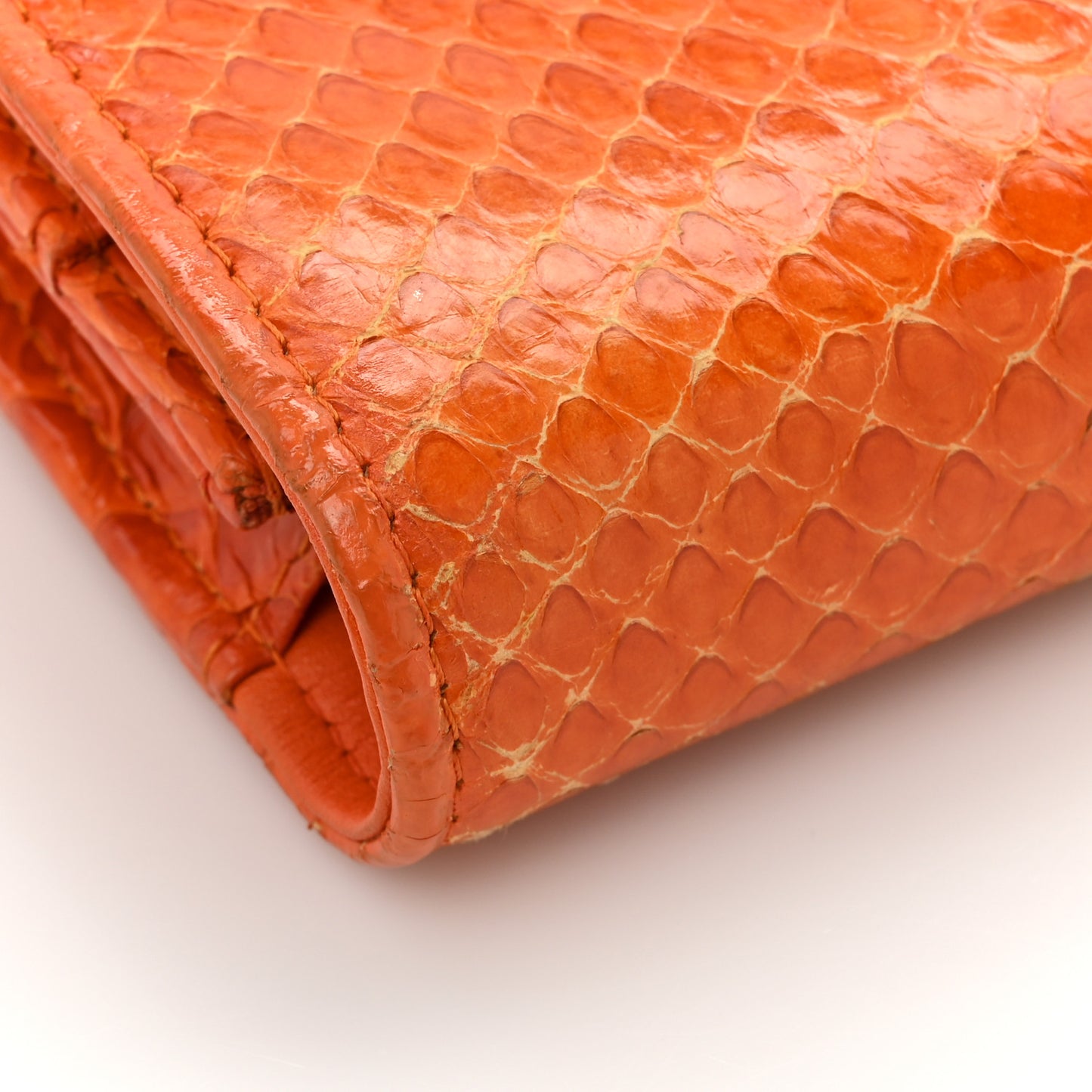 Snakeskin Wallet On Chain WOC Orange