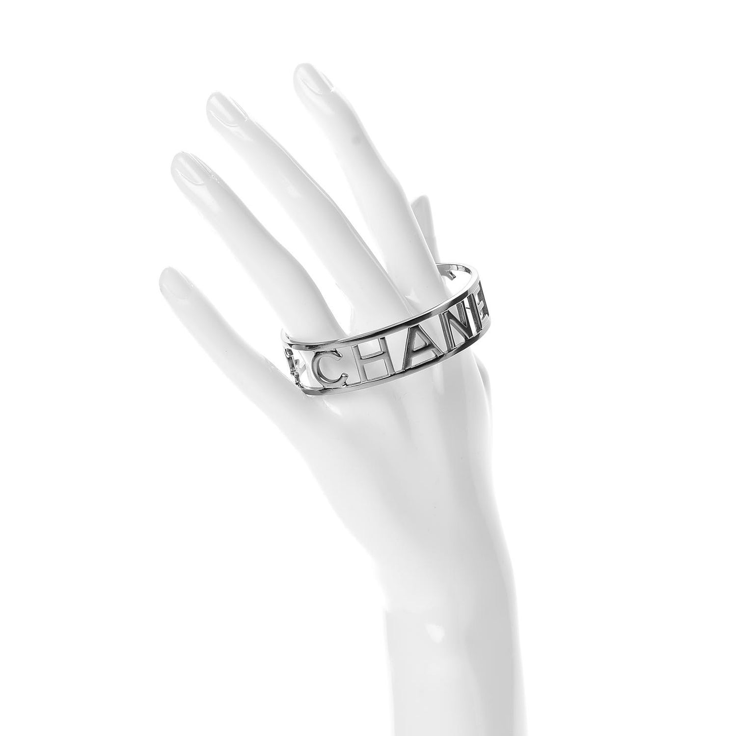 Metal Logo Cuff Silver