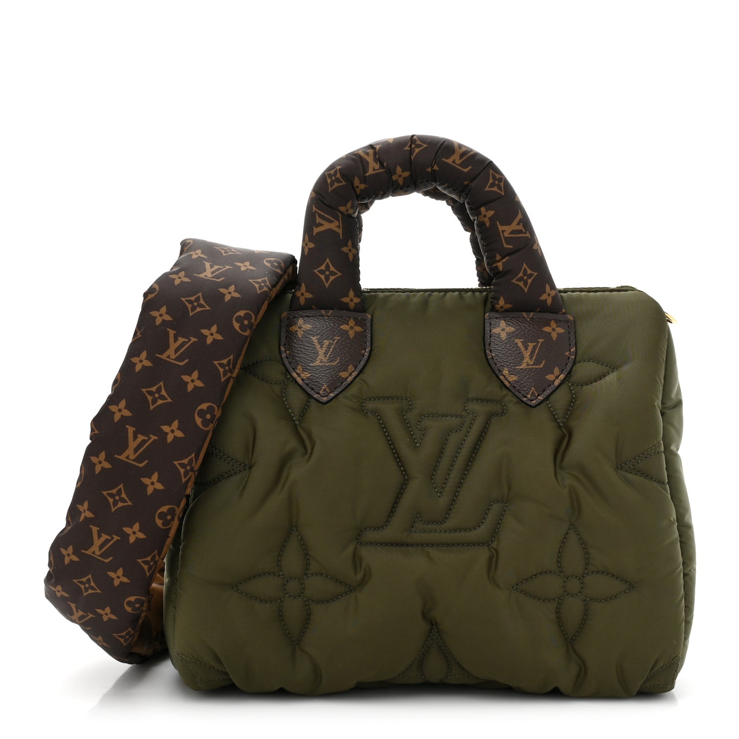 LOUIS VUITTON Econyl Mini Monogram Pillow Speedy Bandouliere 25 Khaki