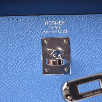 Hermes Epsom Kelly Sellier 25 Bleu Paradis 15 of 39