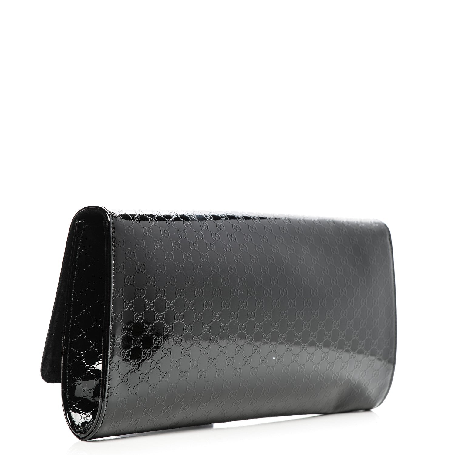 Gucci Patent Microguccissima Medium Broadway Clutch Black 3 of 7