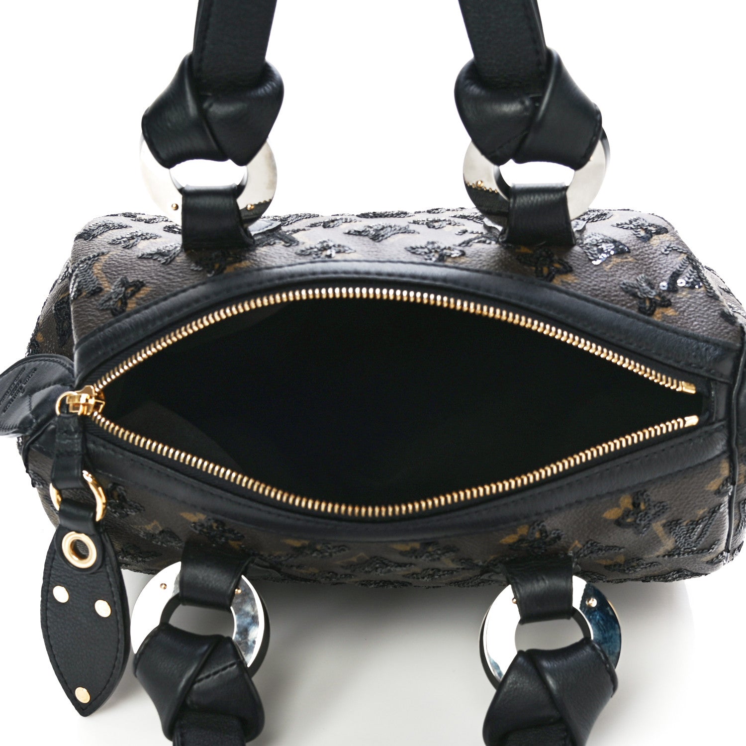 Louis Vuitton Monogram Sequins Eclipse Speedy 28 Black 5 of 11