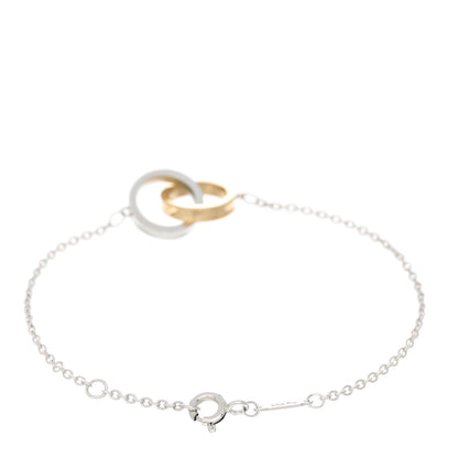 Tiffany Sterling Silver 18K Yellow Gold 1837 Interlocking Bracelet 2 of 3