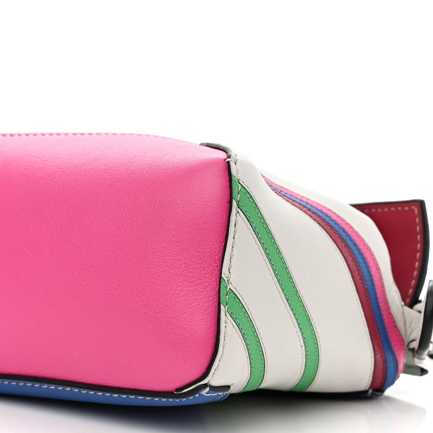 Calfskin Mini Puzzle Edge Bag Grey Multicolor