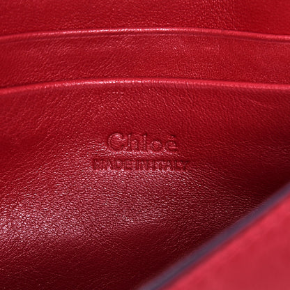 Chloe Suede Calfskin Mini Faye Shoulder Bag Tulip Red 6 of 7