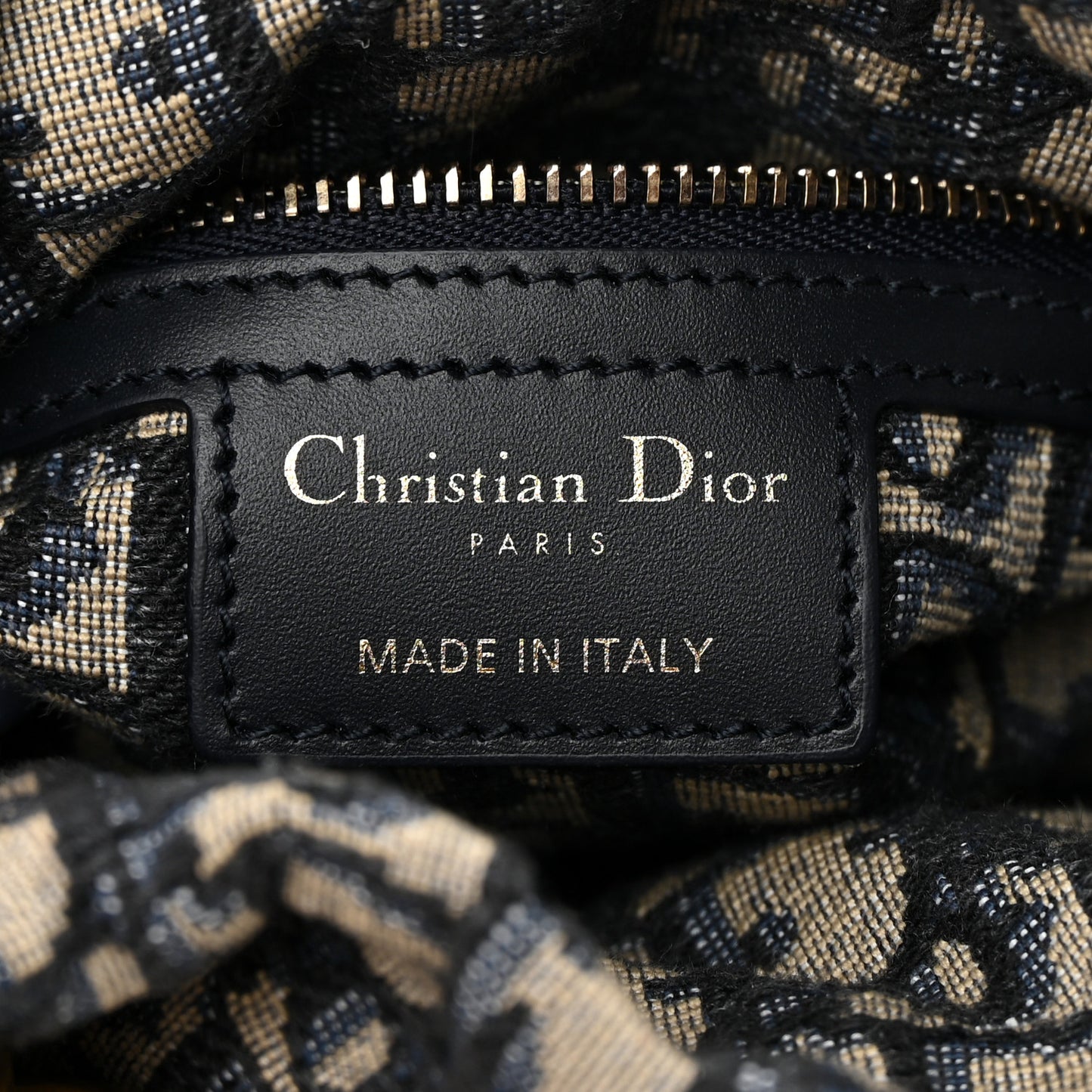 Wicker Oblique Mini Lady Dior Bag Blue