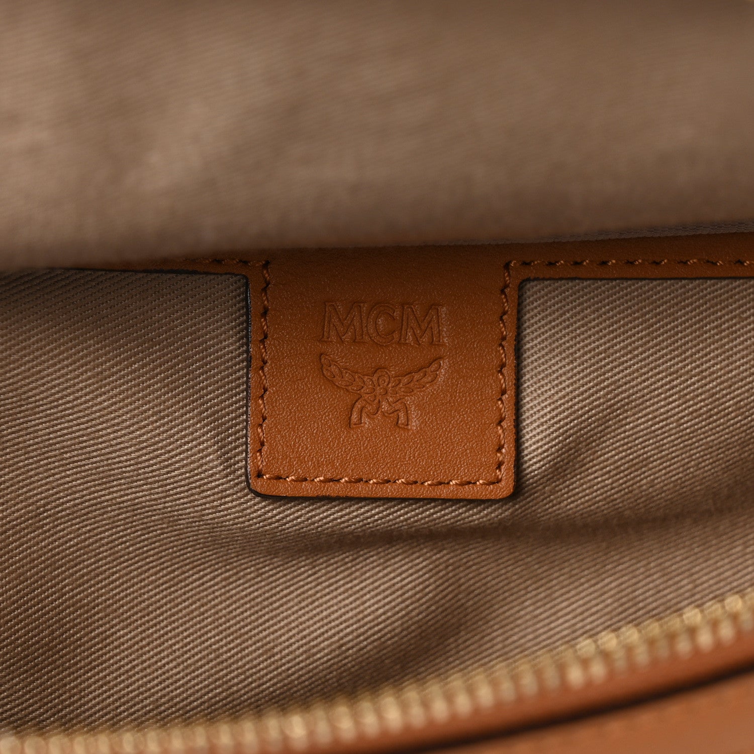 MCM Visetos Stark Belt Bag Cognac 6 of 8