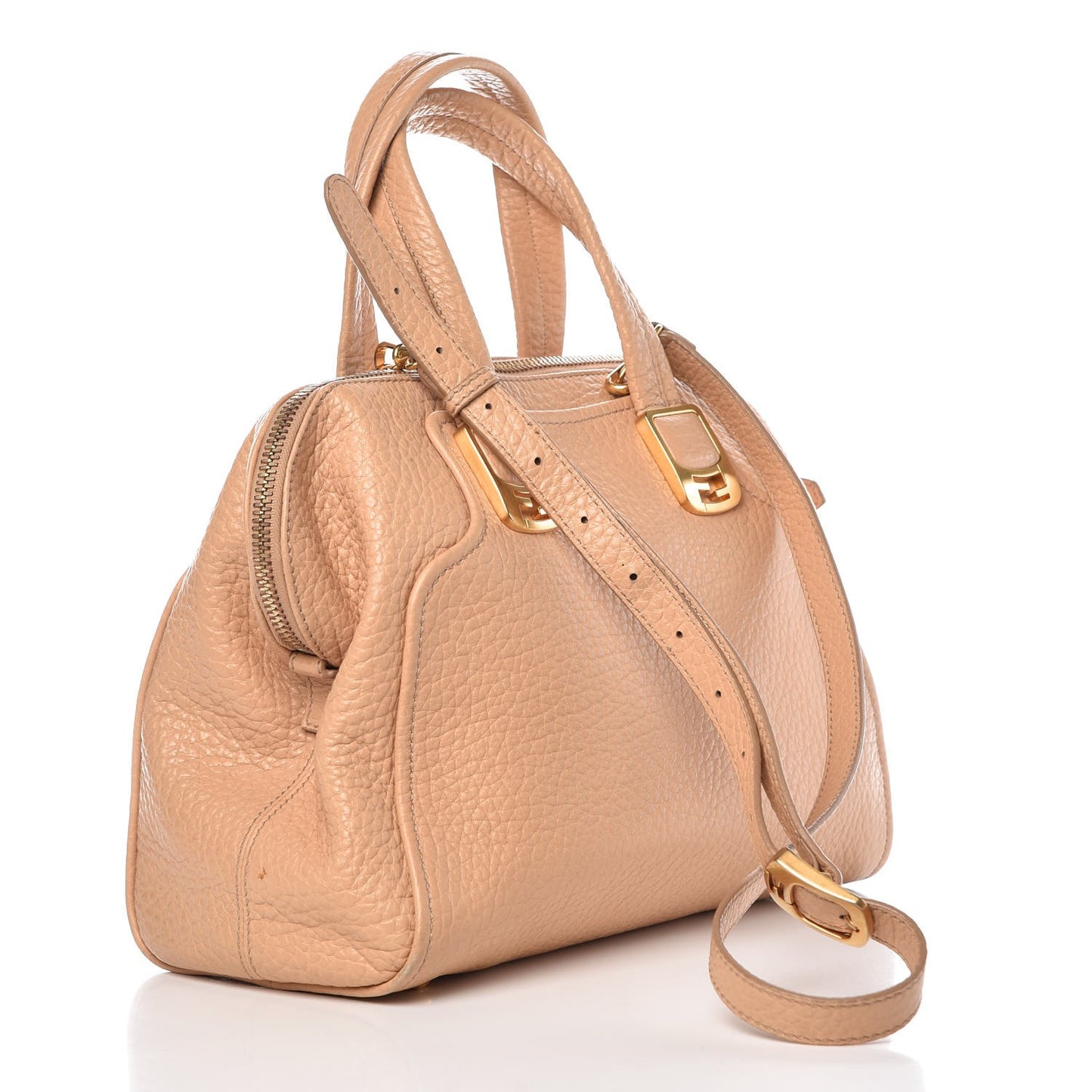 Pebbled Calfskin Small Chameleon Tote Nude