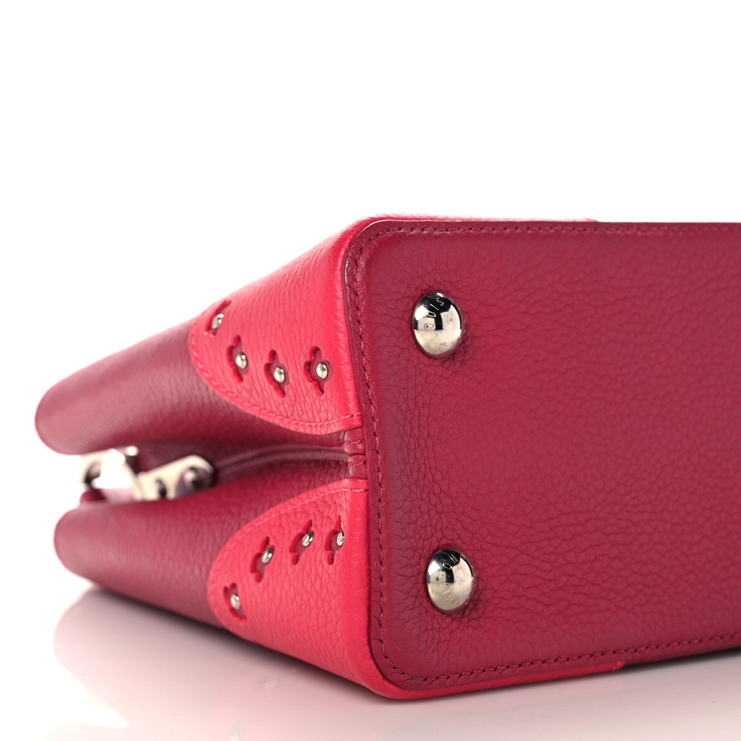 Louis Vuitton Taurillon Flowers Capucines BB Fuchsia 7 of 9