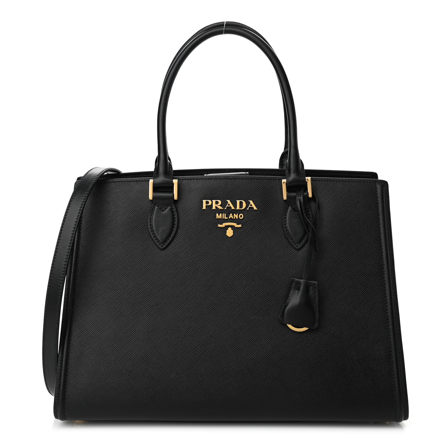 Prada Saffiano Soft Calfskin Tote Black 1 of 9