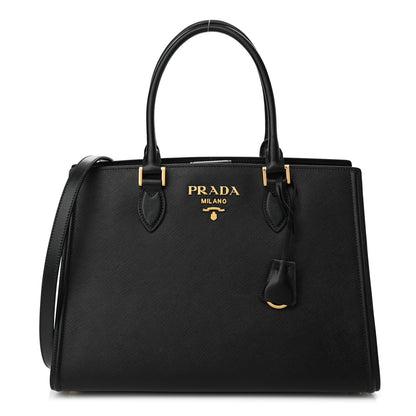Prada Saffiano Soft Calfskin Tote Black 1 of 9
