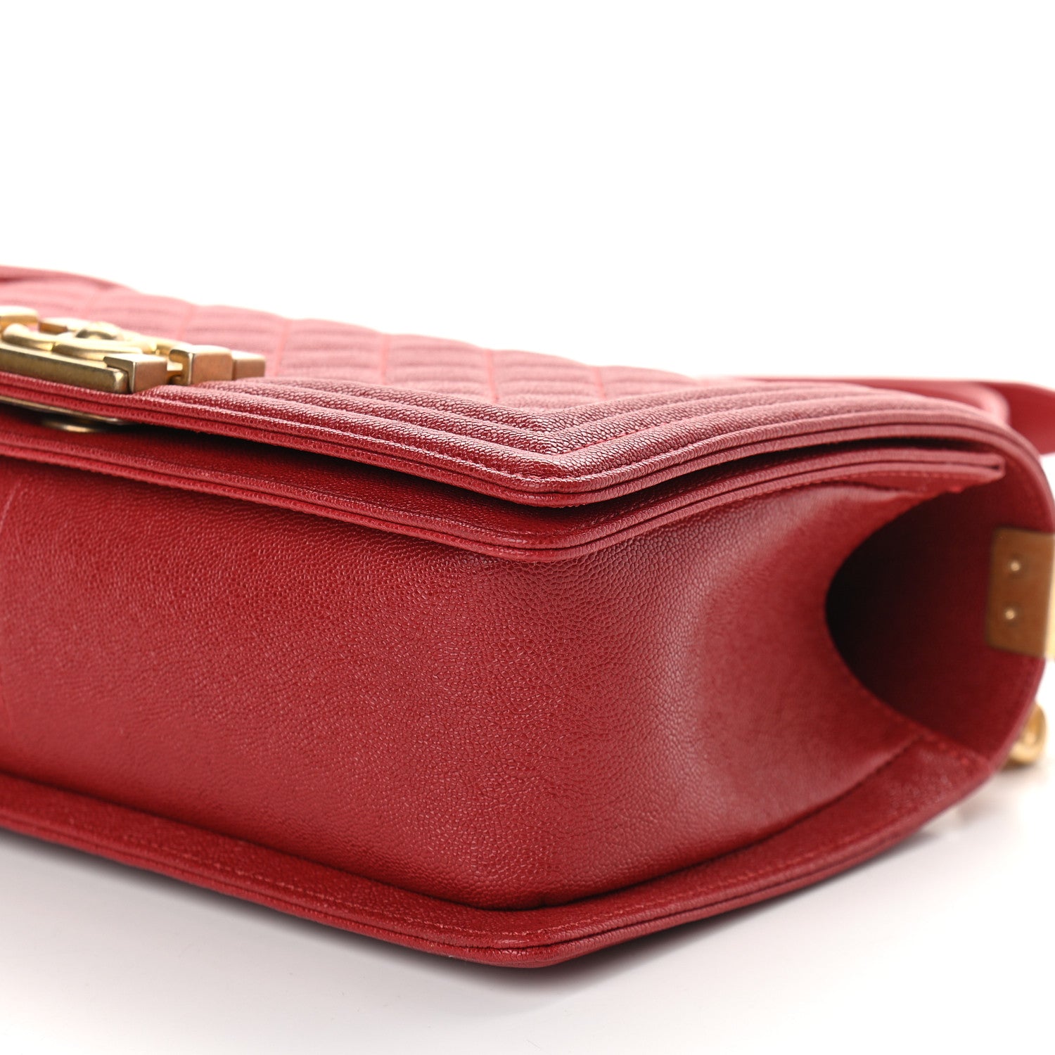 Chanel Caviar Quilted Medium Boy Flap Red 9 of 9