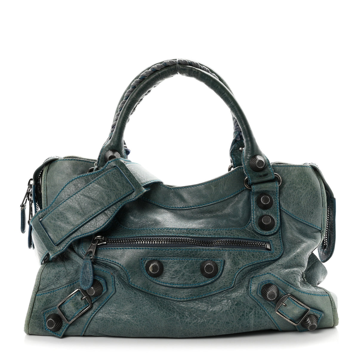 Chevre Giant 21 Silver Hardware City Neiman Marcus LE Bleu
