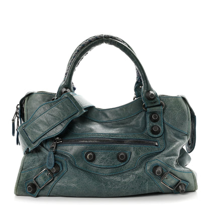 Balenciaga Chevre Giant 21 Silver Hardware City Neiman Marcus LE Bleu 1 of 13