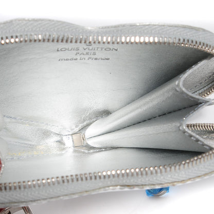 Louis Vuitton Monogram Miroir Heart Coin Purse Silver 5 of 7