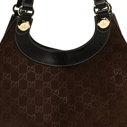 Gucci Monogram Suede Medium Charmy Shoulder Bag Dark Brown 8 of 11