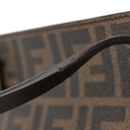 Fendi Zucca Spalmati Medium Roll Tote Tobacco Pavone 12 of 12