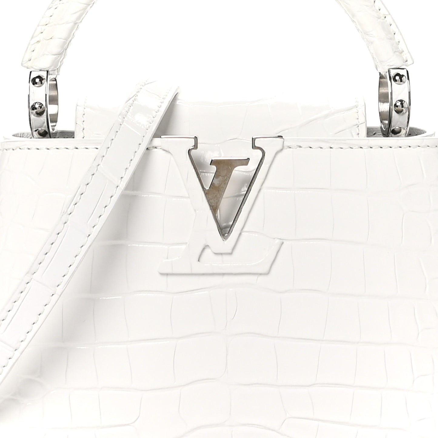 Crocodile Mini Capucines White