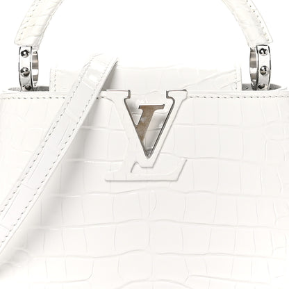 Louis Vuitton Crocodile Mini Capucines White 7 of 9