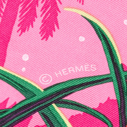 Hermes Silk Tyger Tyger Scarf 90 Rose Vif Indigo Vert 4 of 7