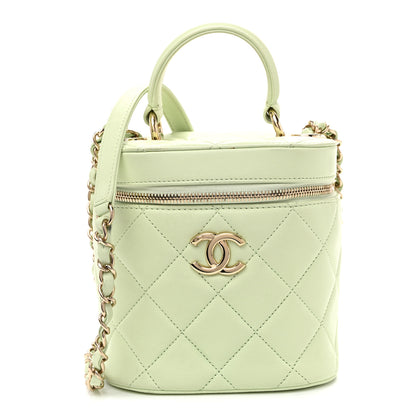 Chanel Lambskin Quilted Trendy Vanity Case Light Green 1 of 11