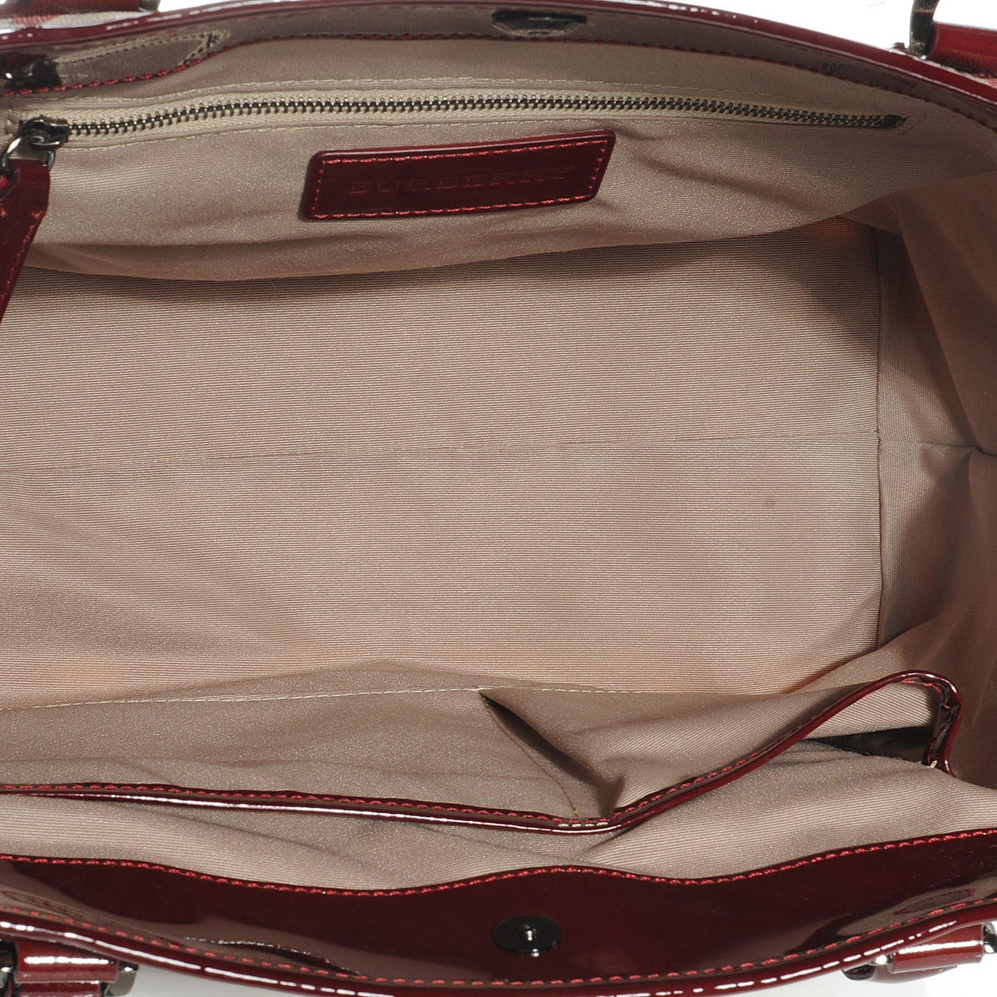 Patent Supernova Check Stars Small Nickie Tote Berry Red