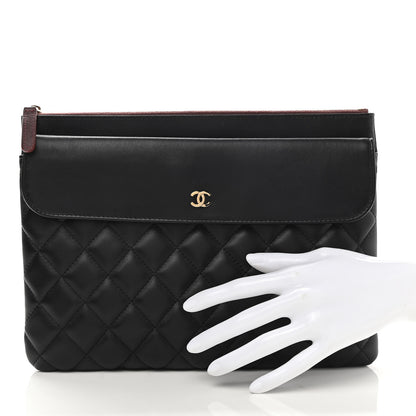 Chanel Lambskin Quilted Medium Flap Cosmetic Case Black 2 of 8