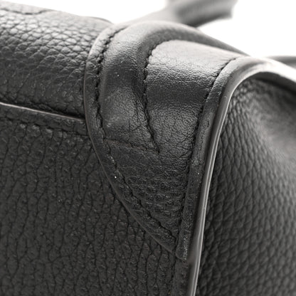 Celine Drummed Calfskin Nano Luggage Black 11 of 14
