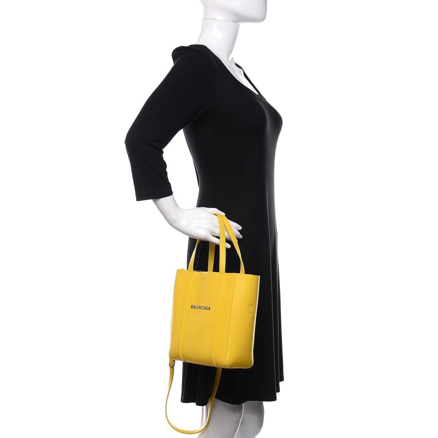 Smooth Calfskin Logo XXS Everyday Tote Jaune Soleil Black
