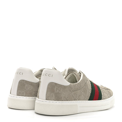 Gucci Suede Monogram Web Ace Sneakers 39 Oatmeal 5 of 8