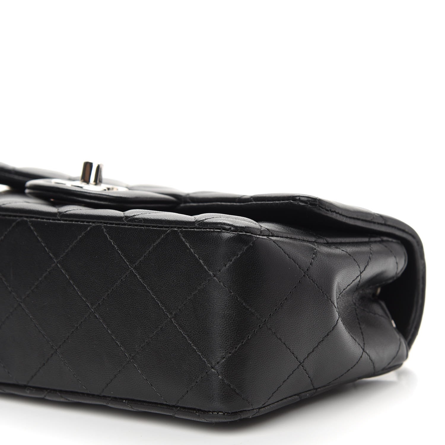 Chanel Lambskin Quilted Mini Rectangular Flap Black 6 of 9