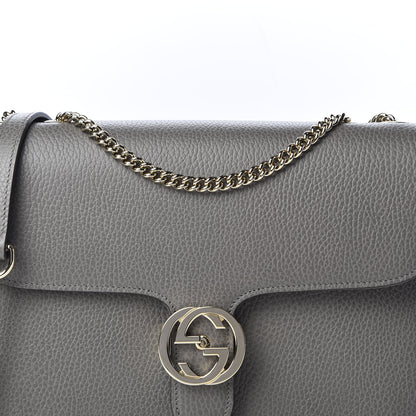 Gucci Dollar Calfskin Interlocking G Shoulder Bag Loess 9 of 9