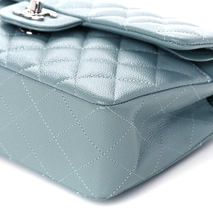 Chanel Caviar Quilted Small Double Flap Light Blue 9 of 11