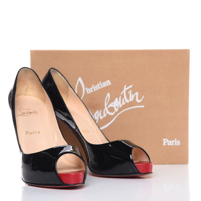 Christian Louboutin Patent Very Prive 120 Pumps 41 Black Red 10 of 10