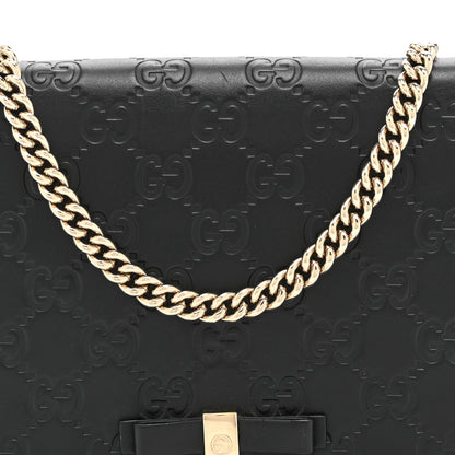 Gucci Guccissima Signature Bowy Chain Wallet Black 7 of 10