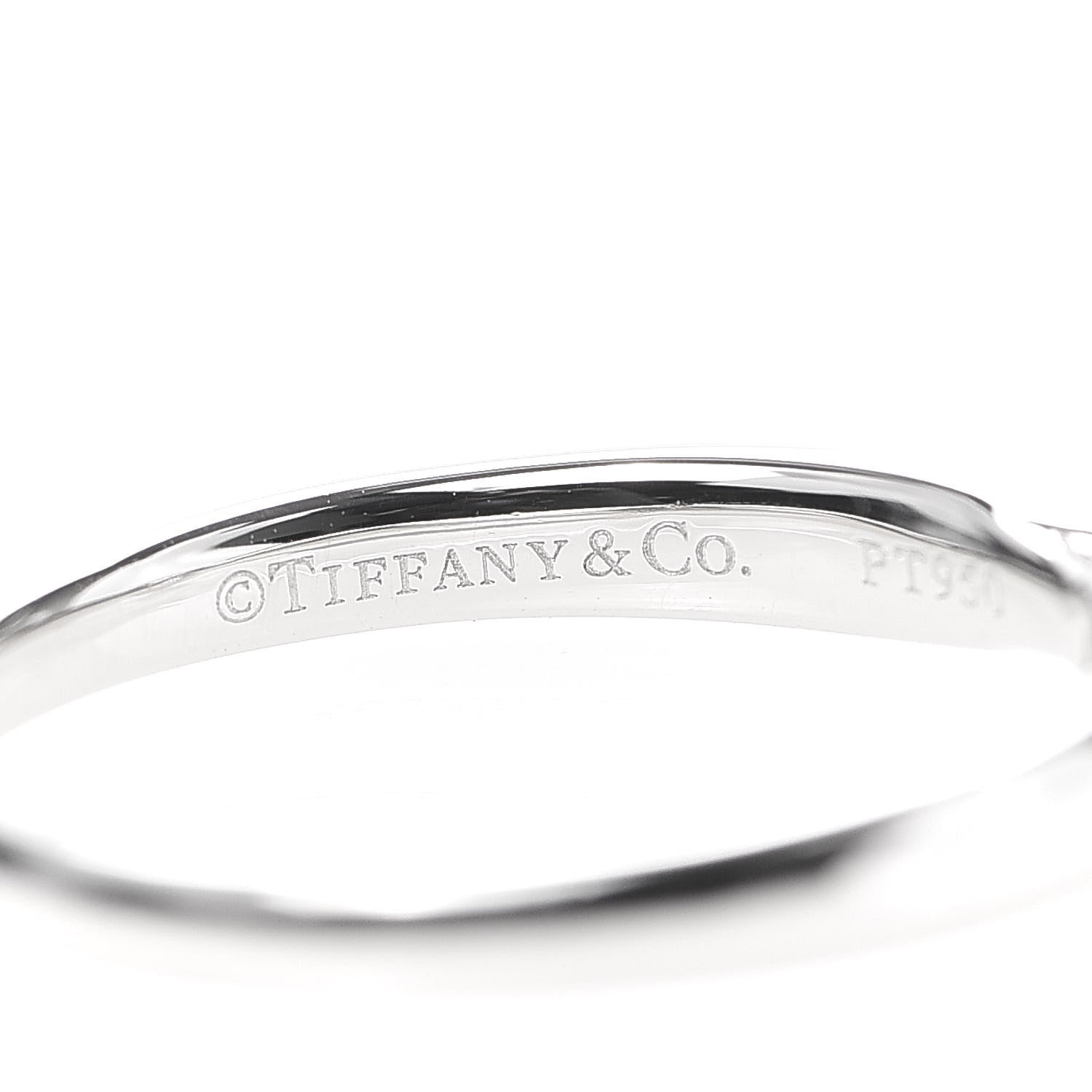 Tiffany Platinum Diamond .18ct Harmony Solitaire Engagement Ring 52 6 4 of 6